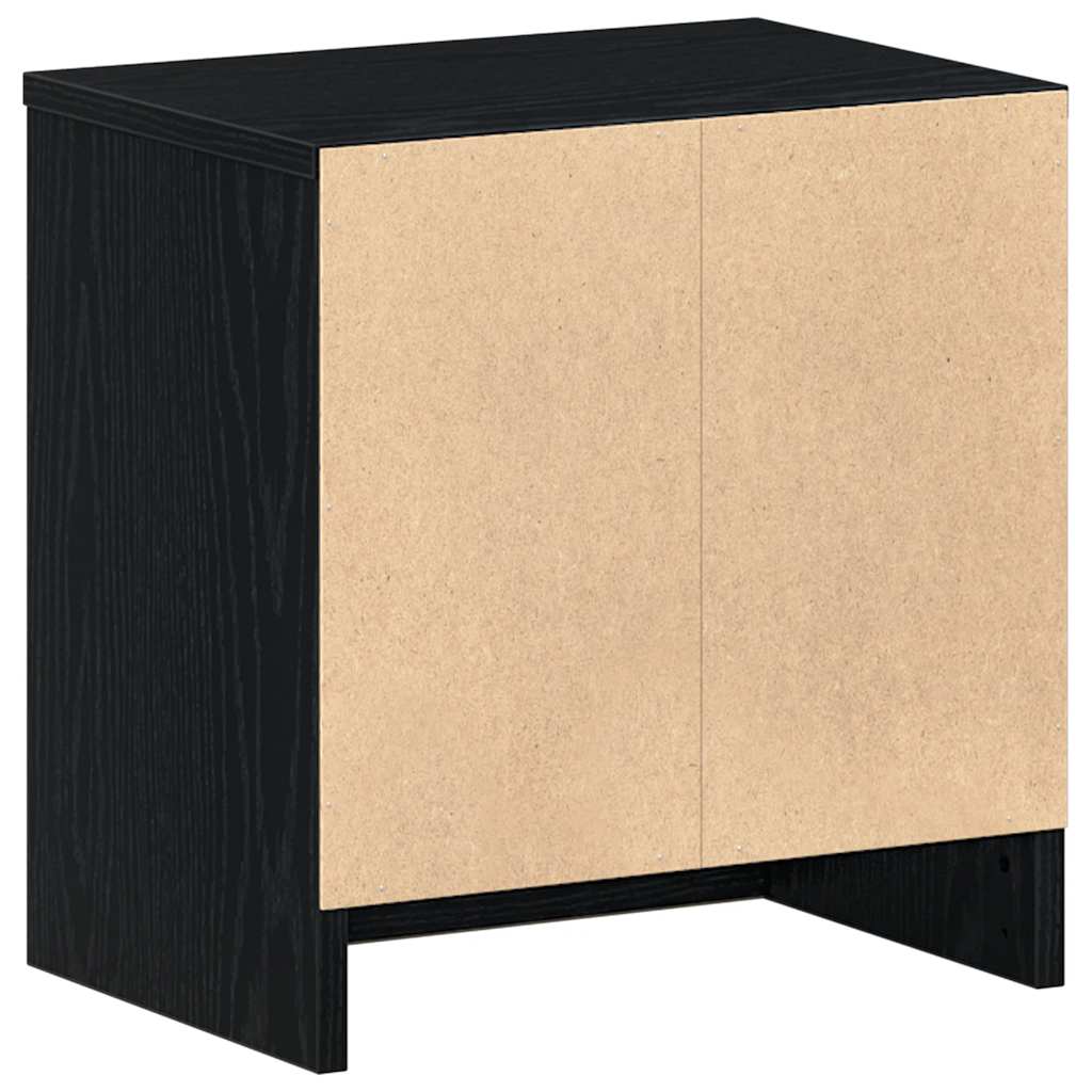 Bedside Cabinet with Drawer Black 39x28x41 cm