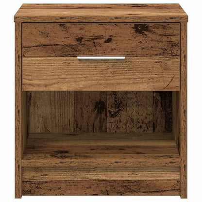 Bedside Cabinets 2 pcs with Drawer Old Wood 39x28x41 cm