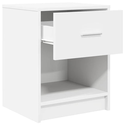 Bedside Cabinet with Drawer White 40x34x50 cm