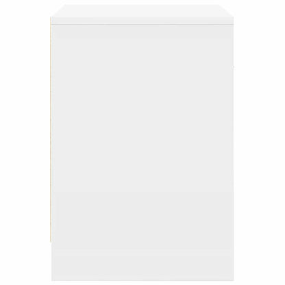 Bedside Cabinet with Drawer White 40x34x50 cm