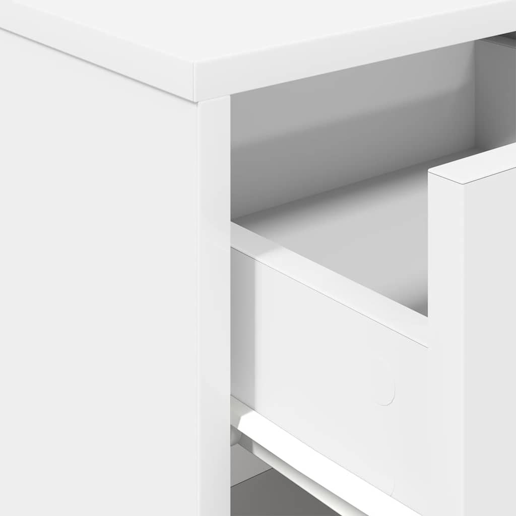 Bedside Cabinets 2 pcs with Drawer White 40x34x50 cm