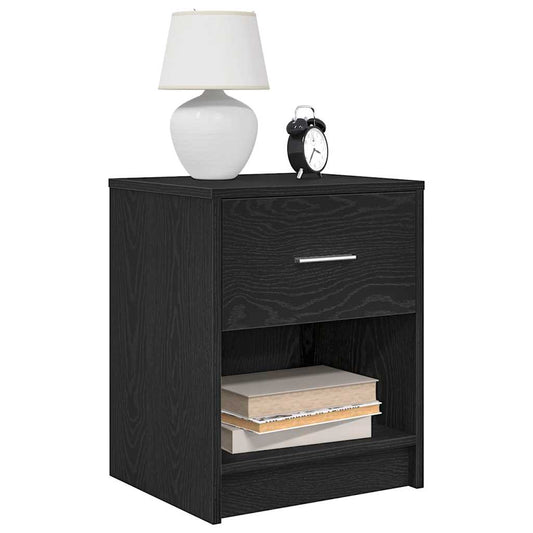 Bedside Cabinets 2 pcs with Drawer Black 40x34x50 cm