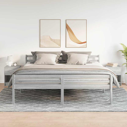 Bedside Cabinets 2 pcs with Drawer Grey Sonoma 40x34x50 cm