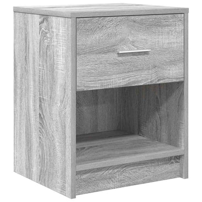 Bedside Cabinets 2 pcs with Drawer Grey Sonoma 40x34x50 cm