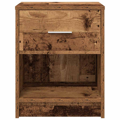 Bedside Cabinet with Drawer Old Wood 40x34x50 cm