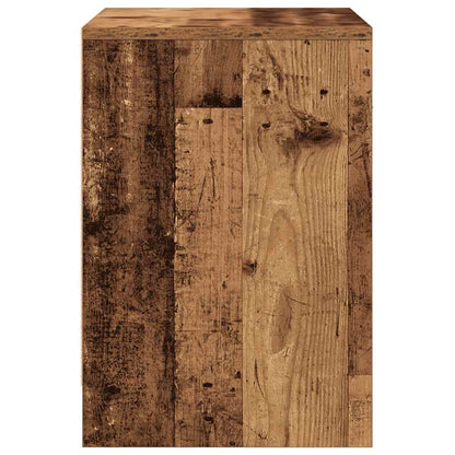 Bedside Cabinet with Drawer Old Wood 40x34x50 cm