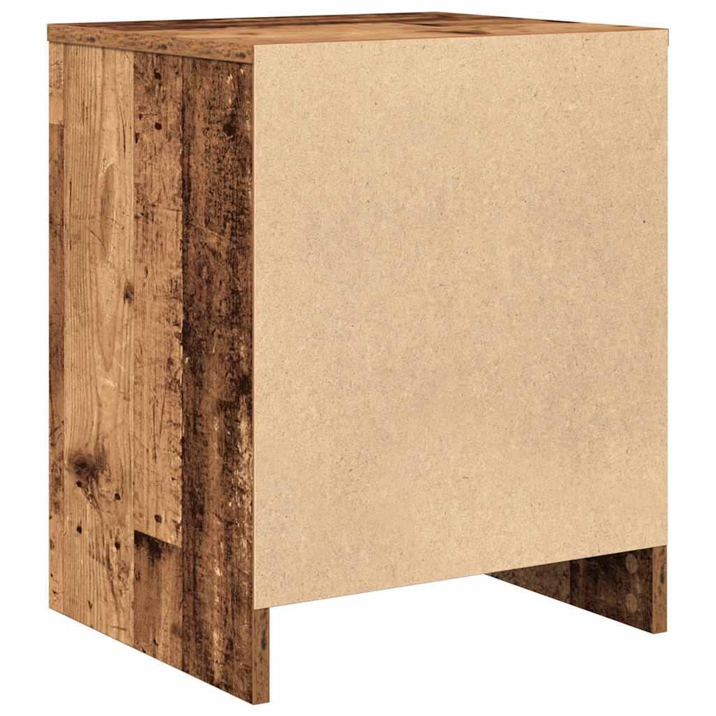 Bedside Cabinet with Drawer Old Wood 40x34x50 cm
