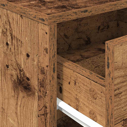Bedside Cabinet with Drawer Old Wood 40x34x50 cm