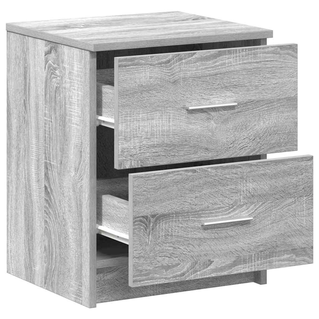 Bedside Cabinets 2 pcs with 2 Drawers Grey Sonoma 40x36x50 cm