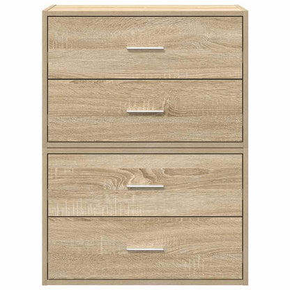 Cabinets with 2 Drawers 2 pcs Sonoma Oak 60x31x40 cm Engineered Wood