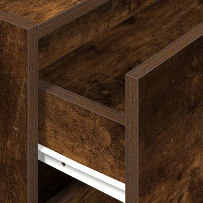 Cabinet with 2 Drawers Smoked Oak 60x31x40 cm Engineered Wood