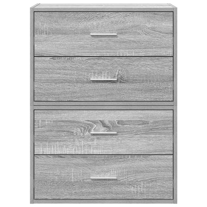 Cabinets with 2 Drawers 2 pcs Grey Sonoma 60x31x40 cm Engineered Wood