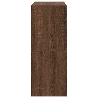 Cabinets with 2 Drawers 2 pcs Brown Oak 60x31x40 cm Engineered Wood