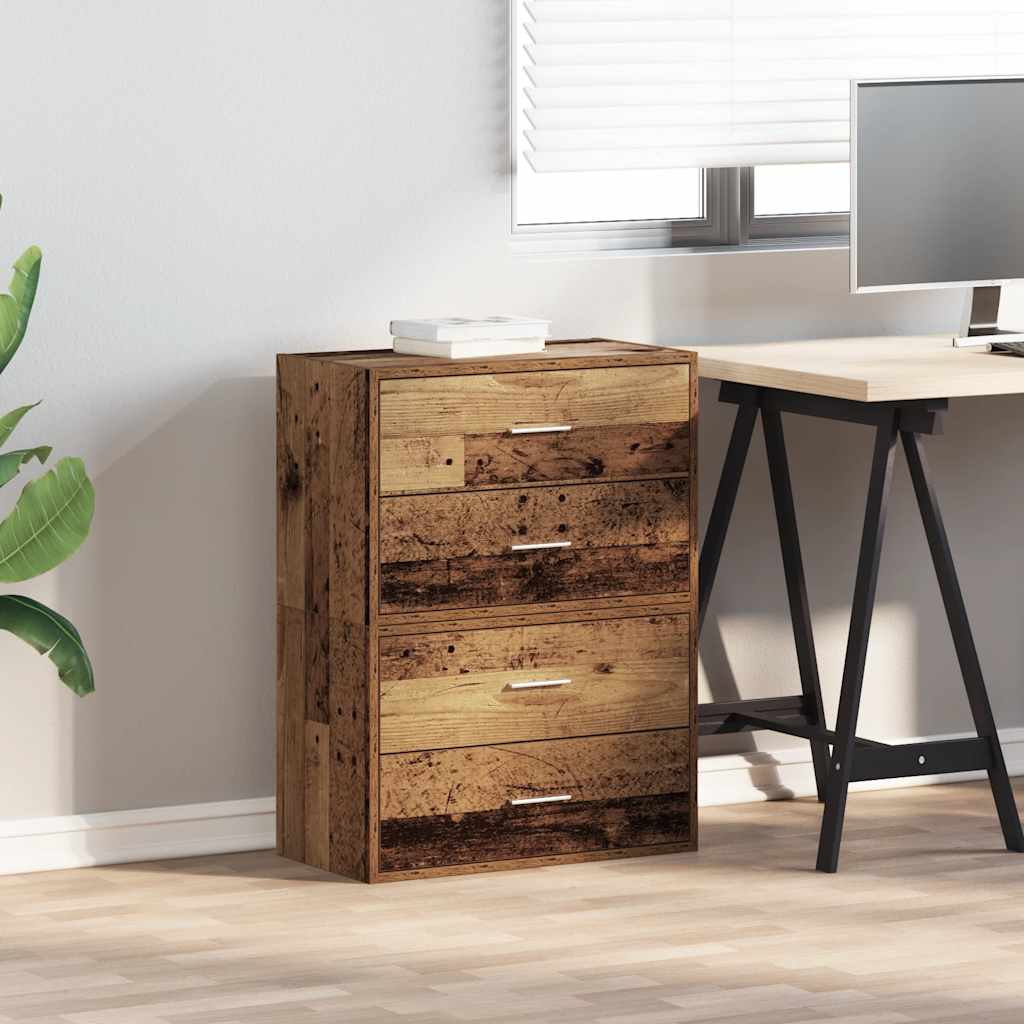 Cabinets with 2 Drawers 2 pcs Old Wood 60x31x40 cm Engineered Wood