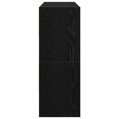 Shoe Racks 2 pcs Stackable Black Oak 89.5x30x40 cm