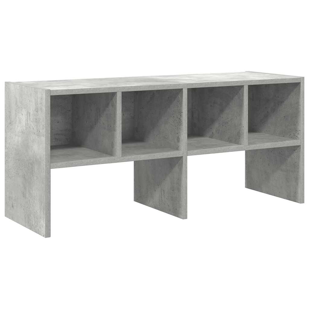 Shoe Rack Stackable Concrete Grey 89.5x30x40 cm