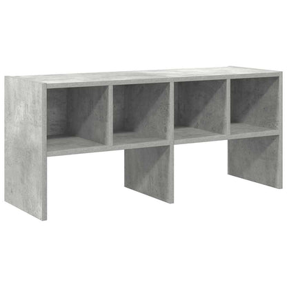 Shoe Rack Stackable Concrete Grey 89.5x30x40 cm
