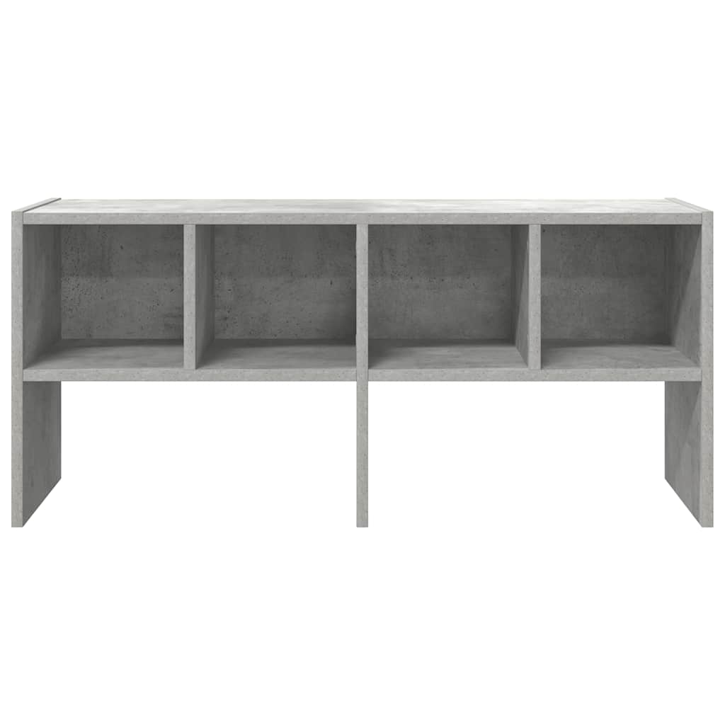 Shoe Rack Stackable Concrete Grey 89.5x30x40 cm