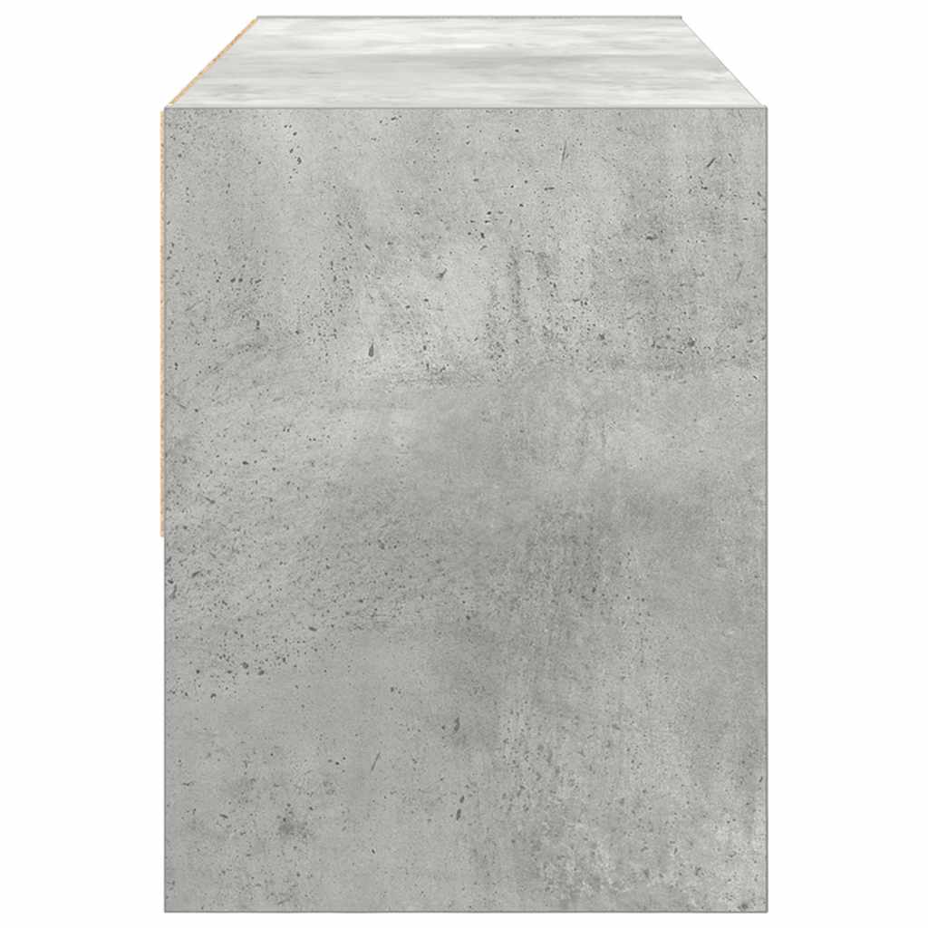 Shoe Rack Stackable Concrete Grey 89.5x30x40 cm