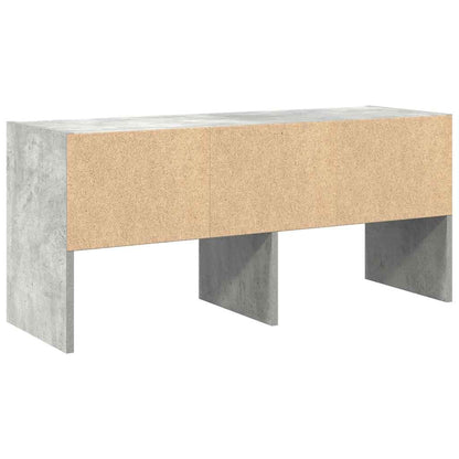 Shoe Rack Stackable Concrete Grey 89.5x30x40 cm
