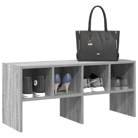 Shoe Rack Stackable Grey Sonoma 89.5x30x40 cm
