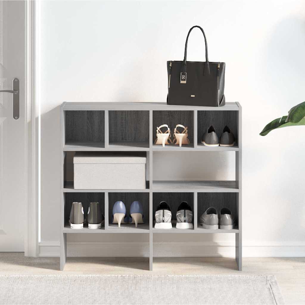 Shoe Racks 2 pcs Stackable Grey Sonoma 89.5x30x40 cm