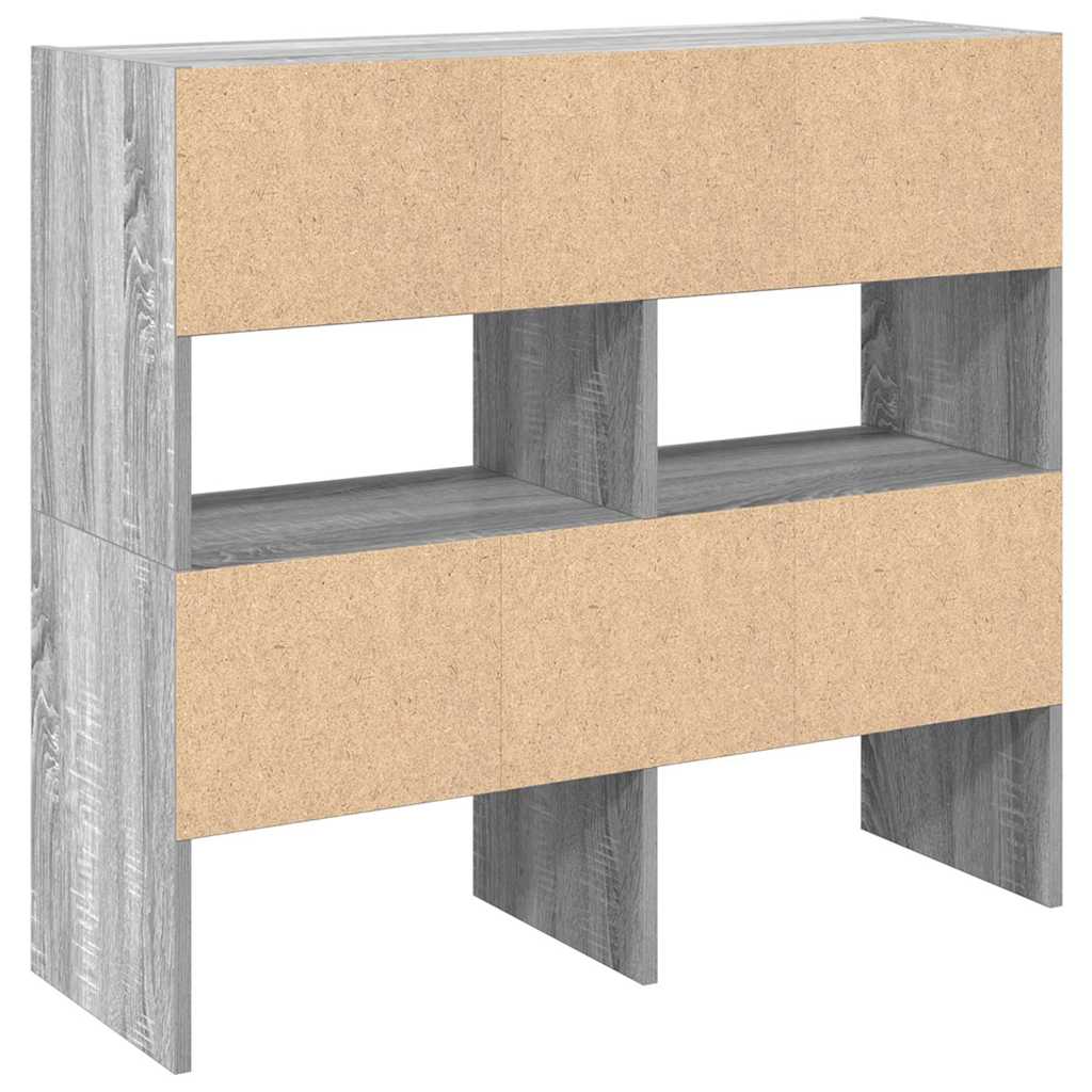 Shoe Racks 2 pcs Stackable Grey Sonoma 89.5x30x40 cm