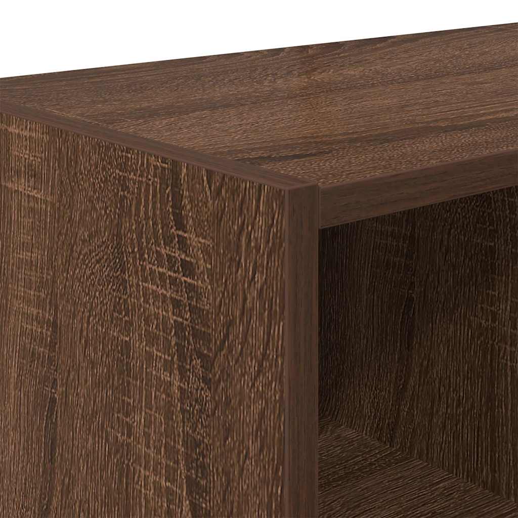Shoe Rack Stackable Brown Oak 89.5x30x40 cm