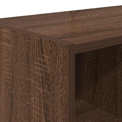 Shoe Rack Stackable Brown Oak 89.5x30x40 cm
