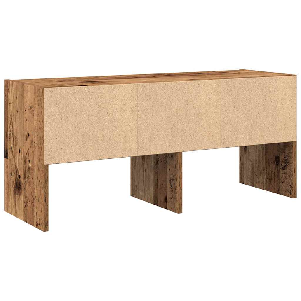 Shoe Rack Stackable Old Wood 89.5x30x40 cm