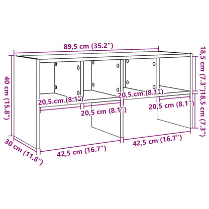 Shoe Rack Stackable Artisan Oak 89.5x30x40 cm