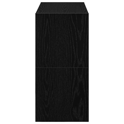 Shoe Racks 2 pcs Stackable Black Oak 60x30x30.5 cm