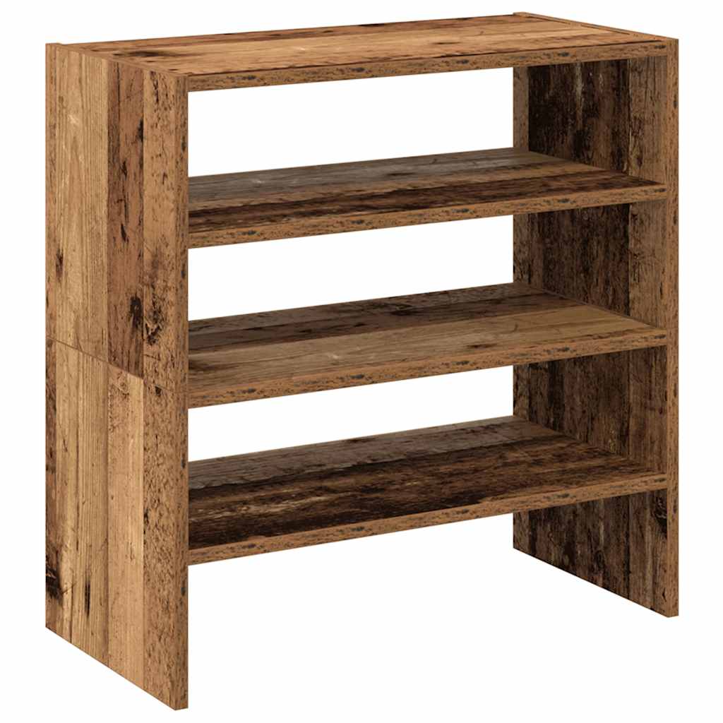 Shoe Racks 2 pcs Stackable Old Wood 60x30x30.5 cm