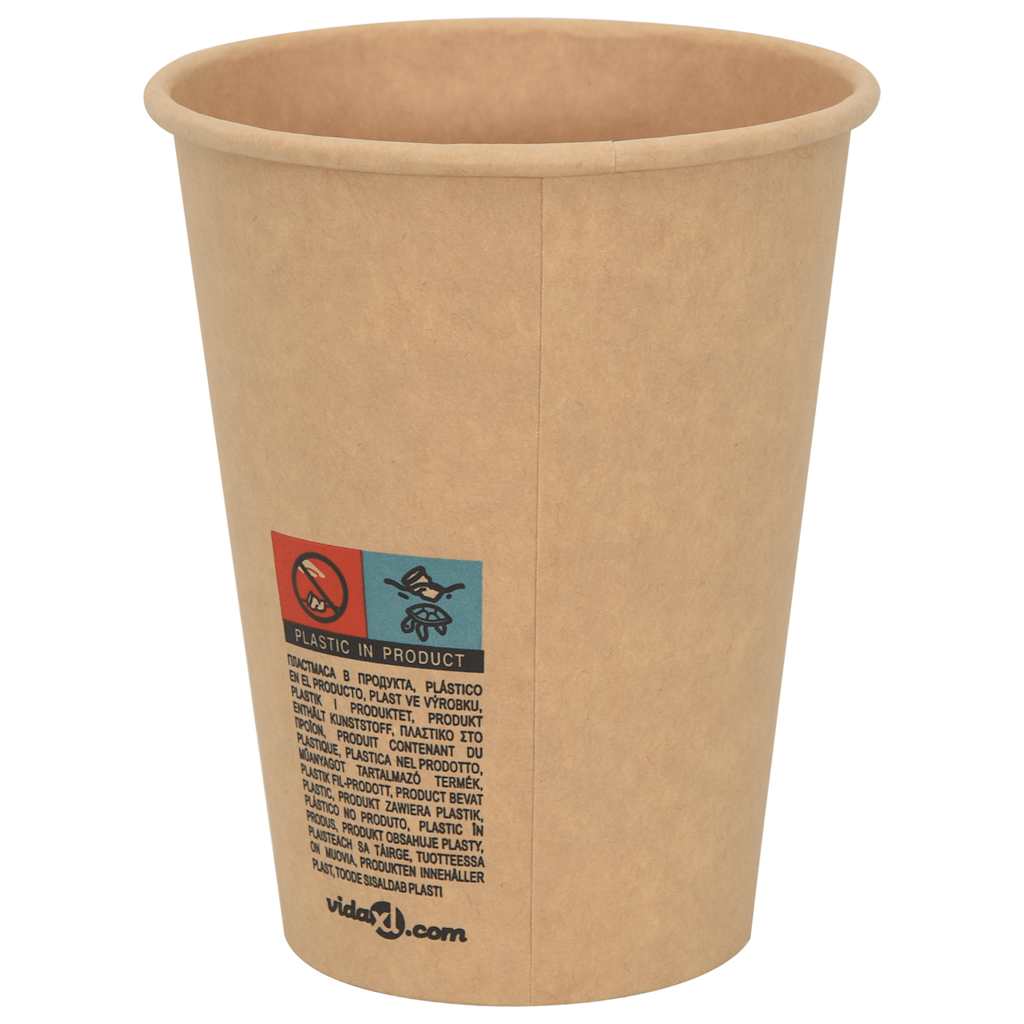 Paper Coffee Cups 1000 pcs 12oz 300ml Brown