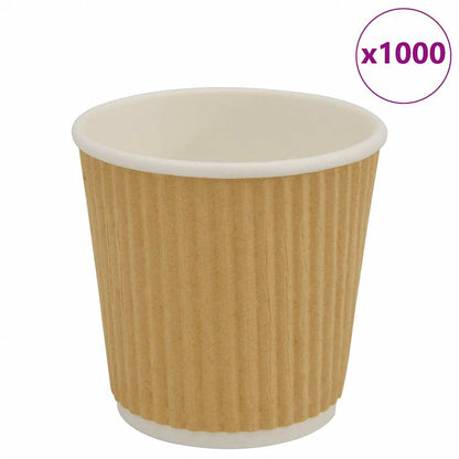 Paper Coffee Cups 1000 pcs 4oz 100ml Brown
