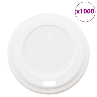 Paper Coffee Cup Lids Ø60 mm 4oz 1000 pcs White Plastic