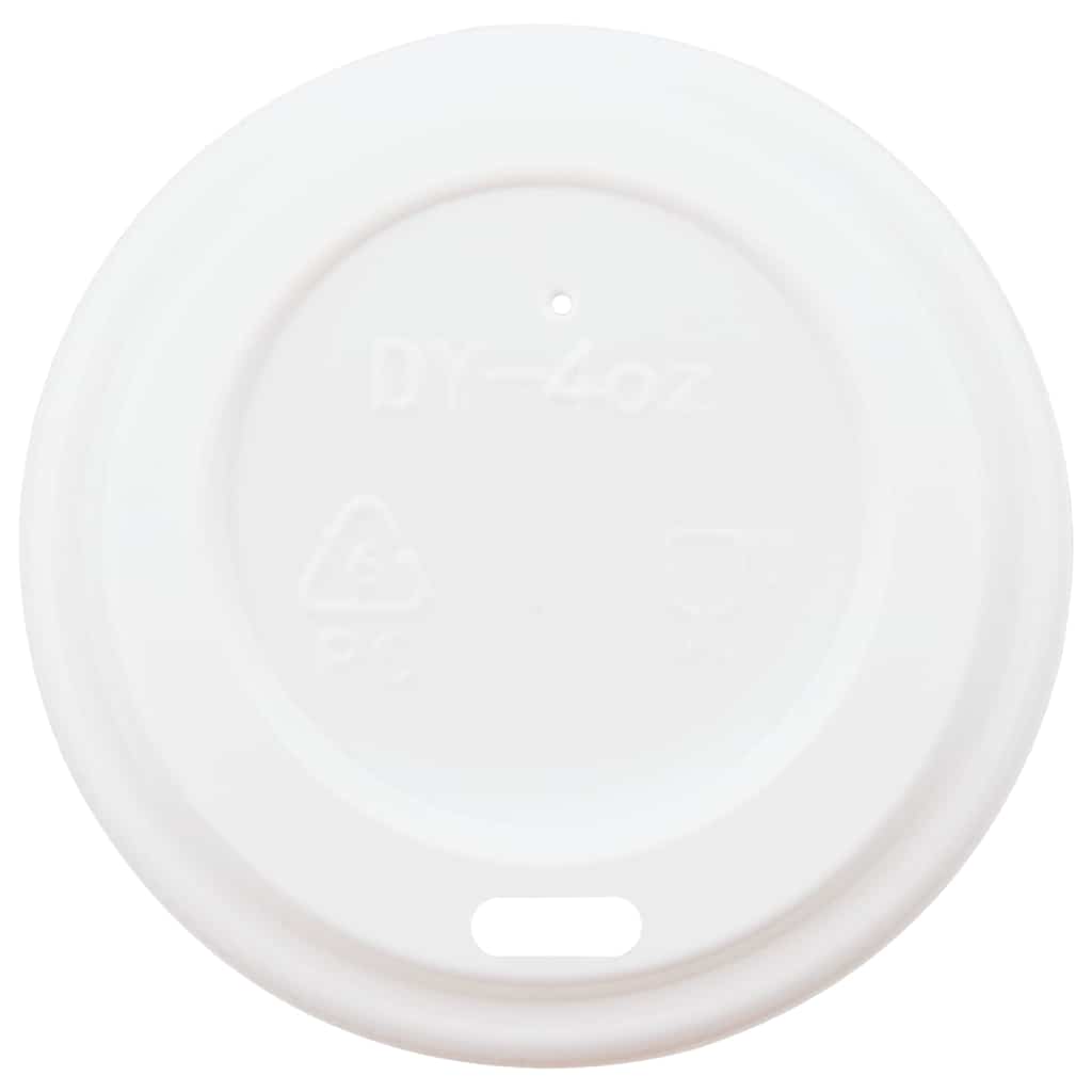 Paper Coffee Cup Lids Ø60 mm 4oz 1000 pcs White Plastic