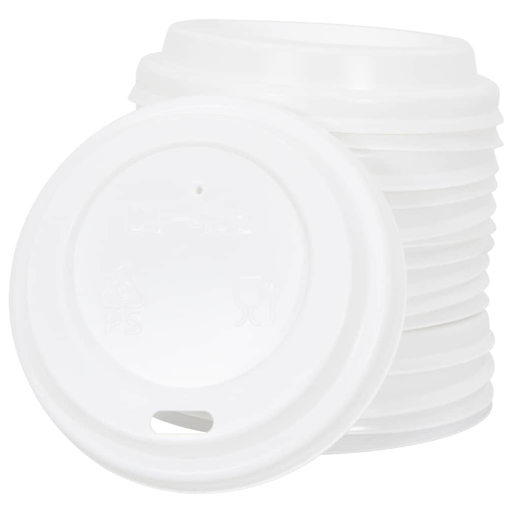 Paper Coffee Cup Lids Ø60 mm 4oz 1000 pcs White Plastic