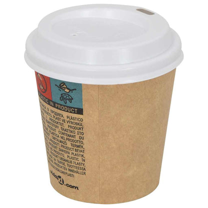 Paper Coffee Cup Lids Ø60 mm 4oz 1000 pcs White Plastic