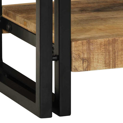 Console Table with Shelf Brown 90 x 33 x 75 cm Solid mango wood