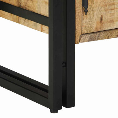 Shoe Cabinet with Shelf Black 30 x 30 x 40 cm Solid Mango wood