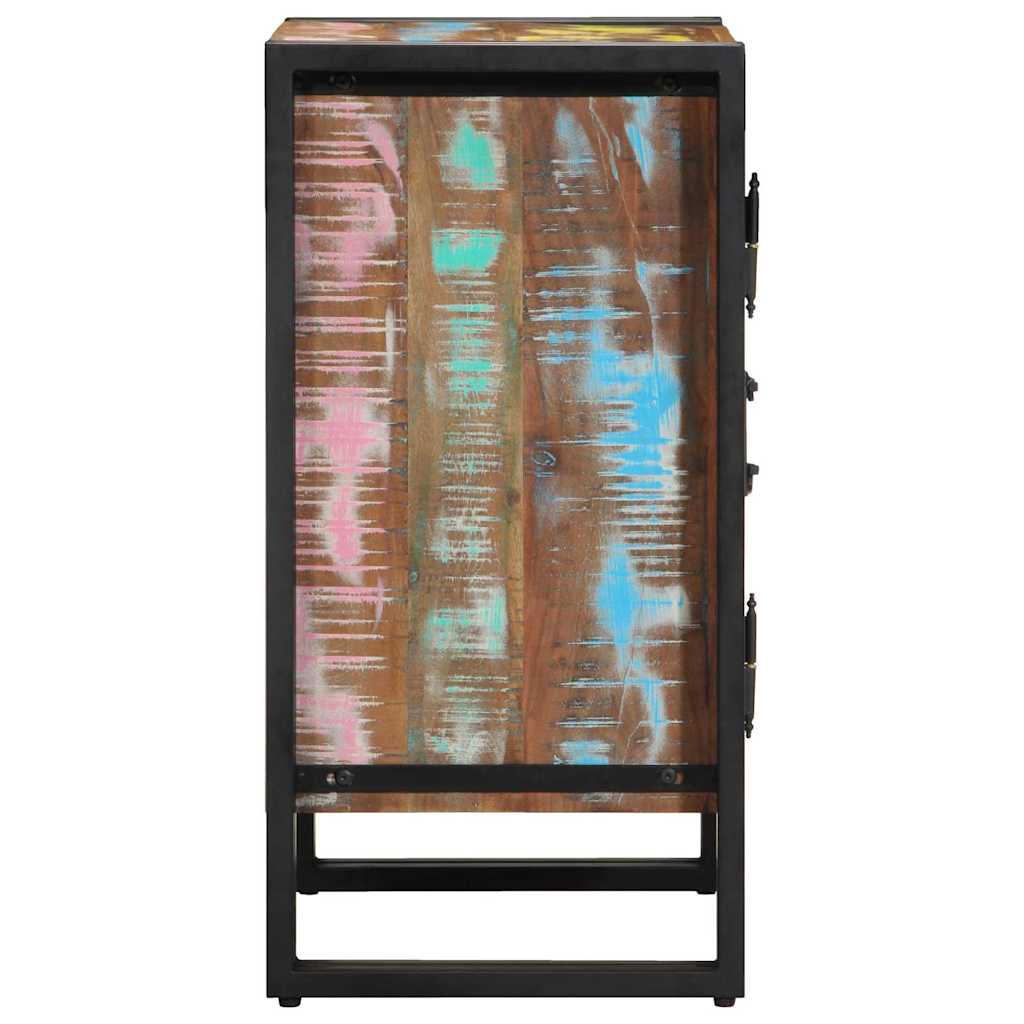 Shoe Cabinet with Door Black 30 x 30 x 40 cm Solid Reclaim wood