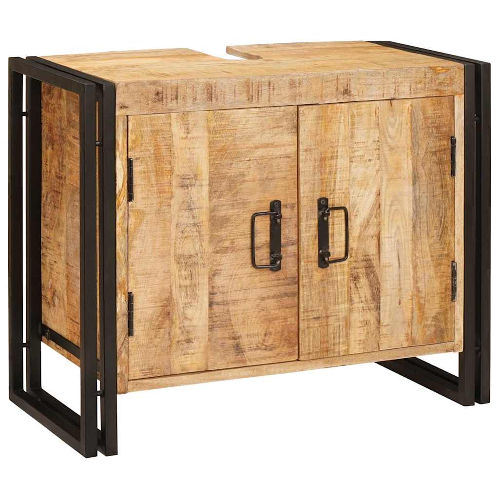 Bathroom Sink Cabinet 71 x 33 x 58 cm Solid Mango wood and Iron