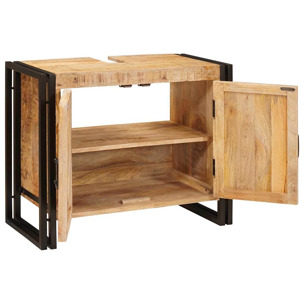 Bathroom Sink Cabinet 71 x 33 x 58 cm Solid Mango wood and Iron