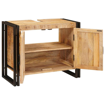 Bathroom Sink Cabinet 71 x 33 x 58 cm Solid Mango wood and Iron