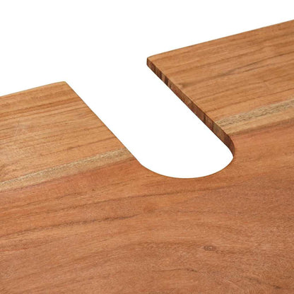 Bathroom Sink Cabinet with Door Solid Acacia wood and Iron