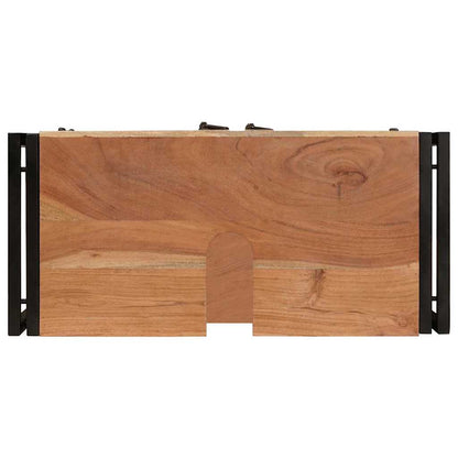 Bathroom Sink Cabinet with Door Solid Acacia wood and Iron