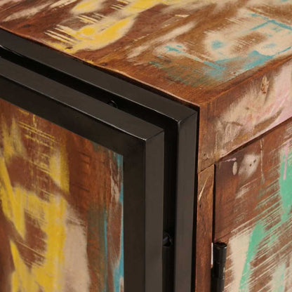 Bathroom Sink Cabinet with Door Solid Reclaim wood and Iron