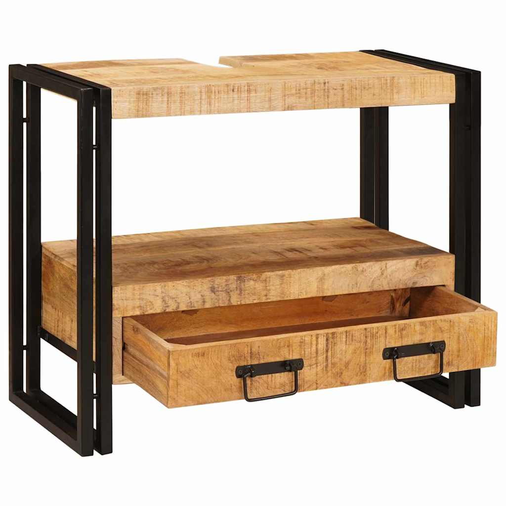 Bathroom Sink Cabinet 71 x 33 x 58 cm Solid Mango wood and Iron