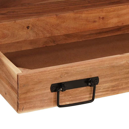 Bathroom Sink Cabinet with Drawer Solid Acacia wood and Iron